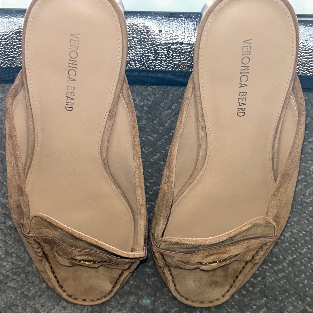 Veronica Beard Women’s Hazelwood Penny Suede Mules Size 8.5M - Picture 10 of 11